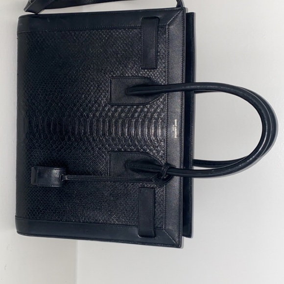 RARE Saint Laurent Sac De Jour Small Black Python Bag - Picture 3 of 11